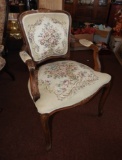 Upholstered wood arm chair, 36