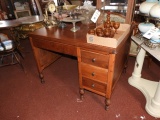 Walnut desk, dovetail joinery, 4 drawer