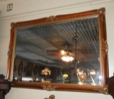 Framed beveled mirror, 33 1/2