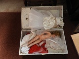 Doll trunk w/ doll & clothes