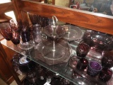 Approx. 16 pcs amethyst 2-tiered tray, more