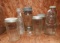 Group of collectible glass jars including Grapette