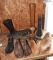 Group of cobbler pieces including shoe last pieces