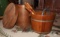Wooden croup bucket, firkin & vintage croquet pcs