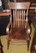 Oak bent wood slat back chair, good condition
