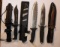 Group of fixed blade tactical knives