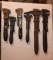 Group of 5 adjustable monkey wrenches