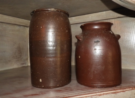 2 pcs - chocolate crockery vase 11"T