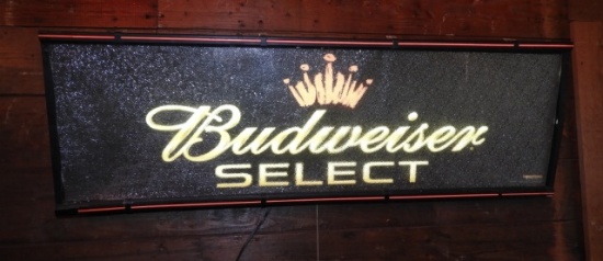 Budweiser light up sign, 16"Tx49"W