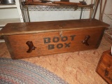 Wooden boot box, 13