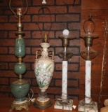 4 decorative antique lamps