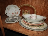 Group of collectible plates, platters & bowls
