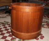 Wooden firkin w/ handle, 14