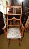 Early spindle back platform rocker, 45