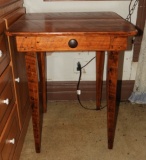 Rustic wooden accent table w/drawer, 28