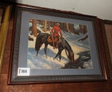 Canadian Mounty by A. Friberg, framed & matted