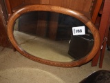 Framed beveled mirror, 20