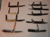 Group of 9 knives including Uncle Henry, Frontier