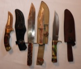 4 fixed blade hunting knives