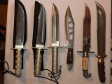 6 fixed blade tactical knives