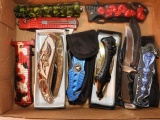 Group of collectible knives, mostly tactical