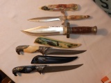 4 collectible fixed blade knives