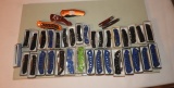 Group of new folding knives