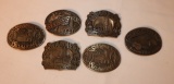 6 collectible Shawnee belt buckles