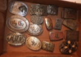 Group of collectible belt buckles