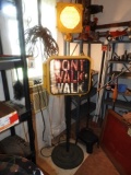 2 street lights - 1 Don't Walk sign & 1 Caution