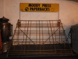 Moody Press paperback book display rack, 21