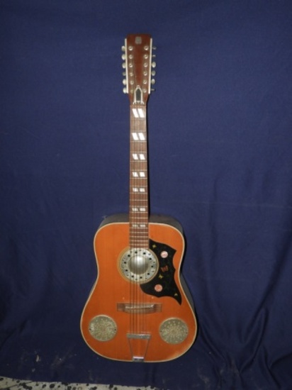 “K” 12-string guitar w/ inlaid peal accents