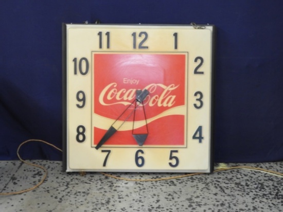 Coca-Cola clock w/ plastic face