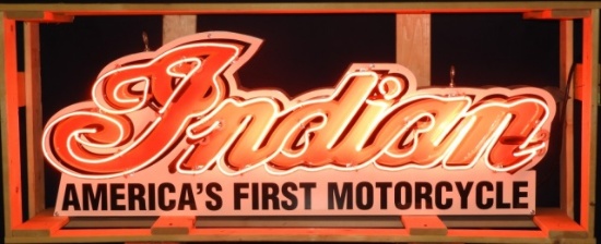 Indian “America’s First  Motorcycle” neon