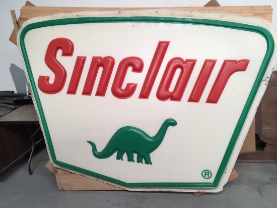 Sinclair plastic sign face w/ dino