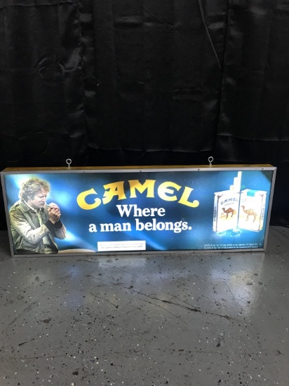 Camel Cigarettes light, 47"x16"x3"