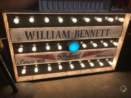 William Bennett Packard sign, restored