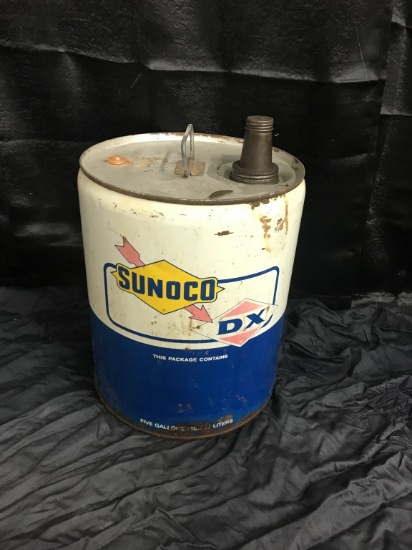 Sunoco DX 5 gal oil can, 14"x11"