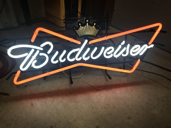 Budweiser neon, 29"x12"