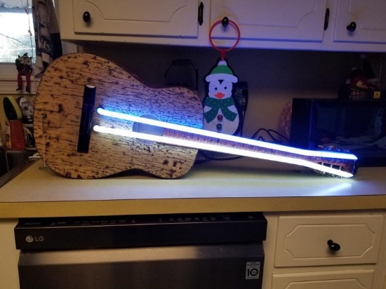 Custom neon guitar