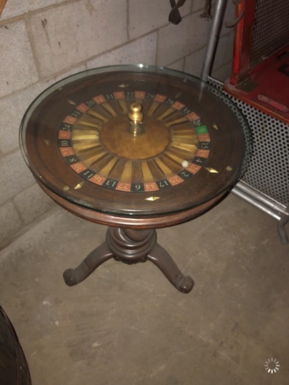 Walnut roulette table, all original, 30"x24"