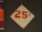 Carnival 25 cent wooden sign, 14