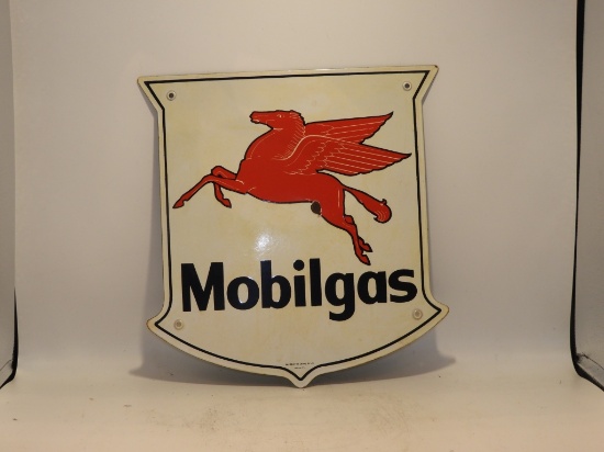 Mobil gas shield w/ Pegasus pump sign