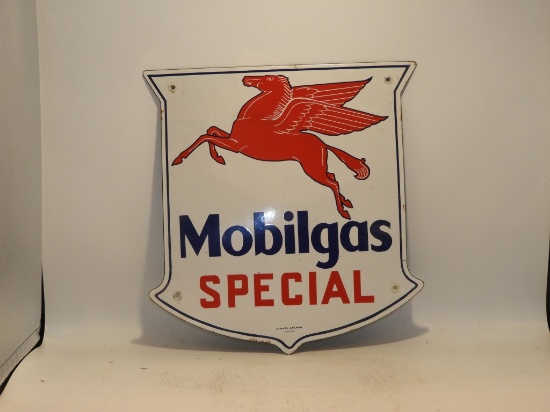 Mobil gas special shield w/ Pegasus pump sign