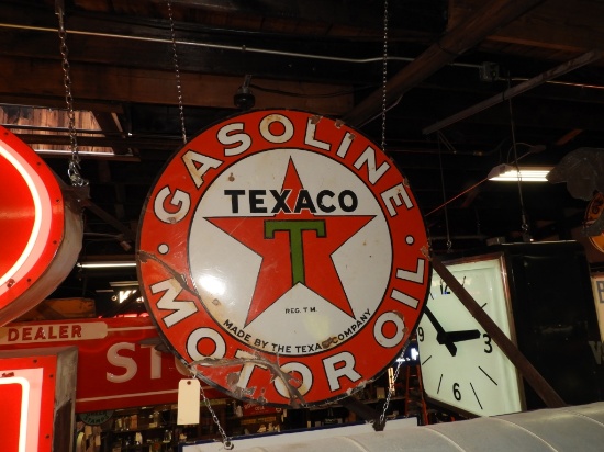 Texaco Gasoline Motor Oil w/ black & Green "T"