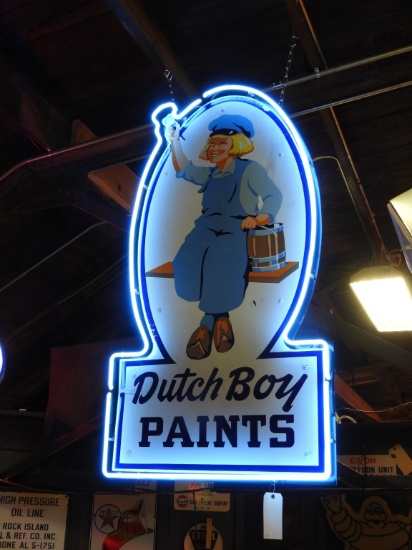 Dutch Boy Paints die cut neon sign