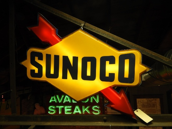 Sunoco light up sign, SS, 44"x30"