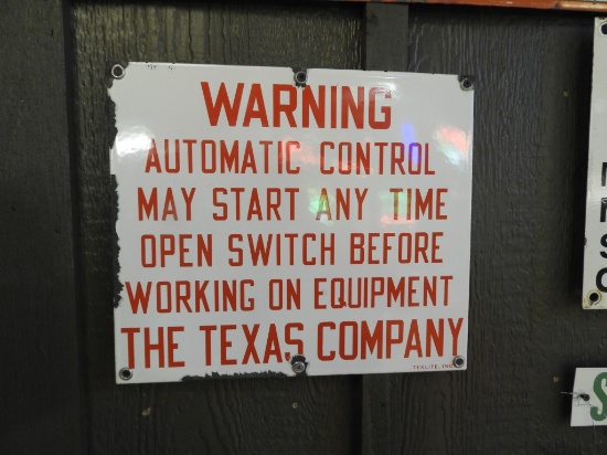 The Texas Company Warning Automatic Control by Tex