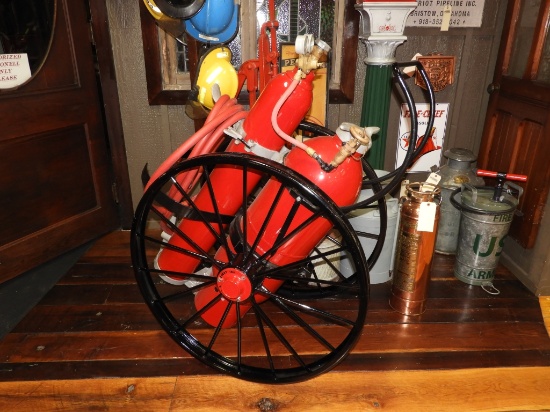 Restored fire extinguisher cart