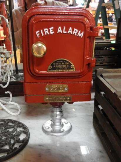Potter Electric Signal cast iron fire alarm box, 7